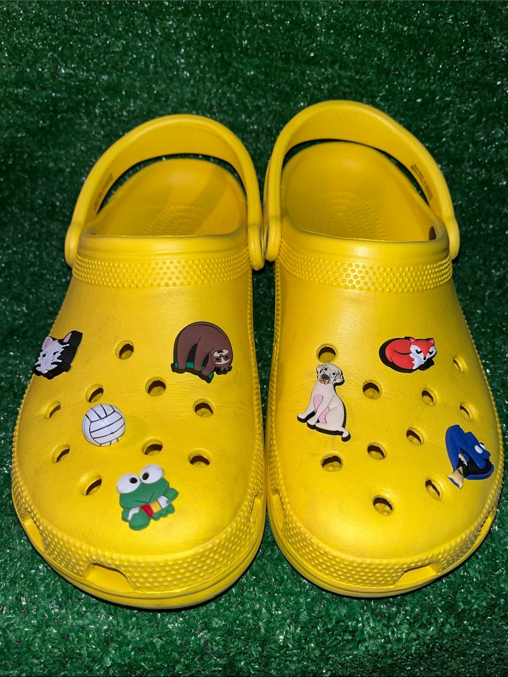CROCS Unisex Lightweight Slip On Clogs Shoes Yellow US Men 9 Women 11